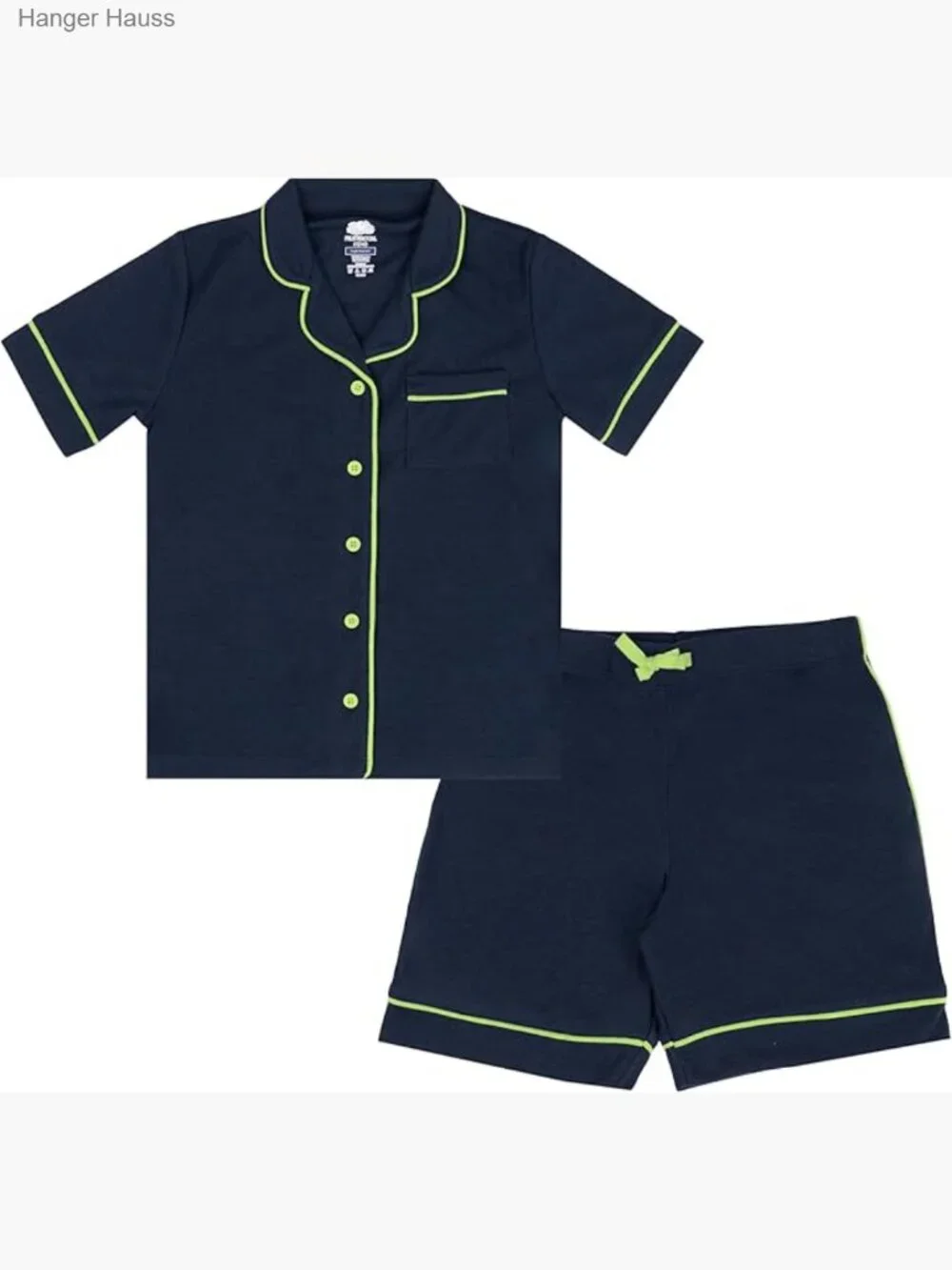 Boys Loose Fit Pajama Set - 2 Piece Button Top & Shorts
